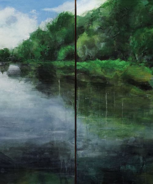 Riverview (Diptych) by Nemanja Nikolic