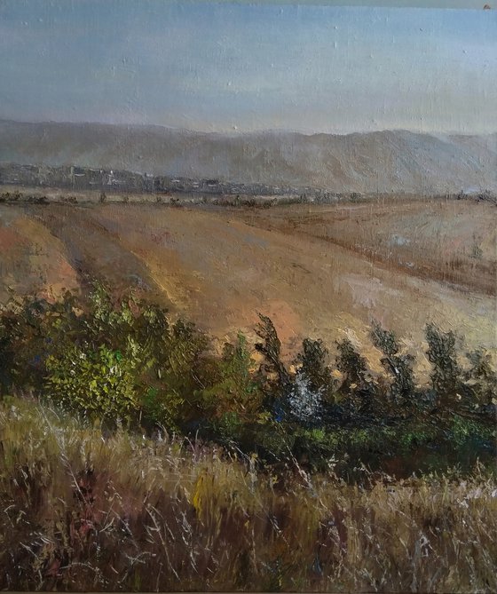 Landscape (60x70cm, oil painting, impressionistic)