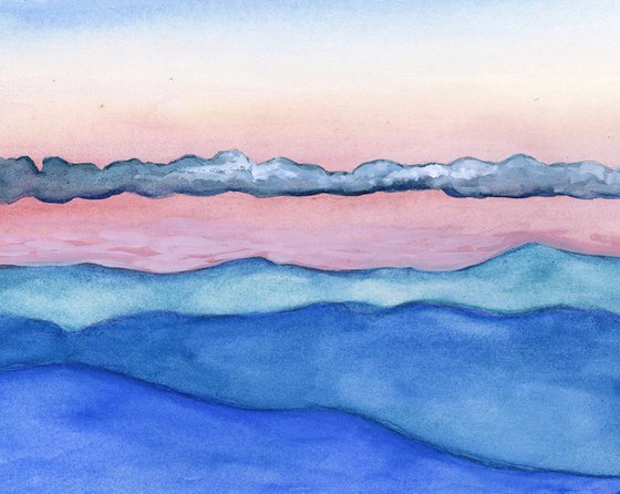 Blue Ridge Watercolor Blue