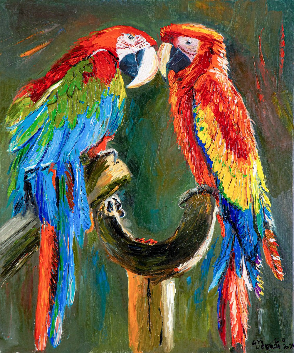 Two Parrots by Catherine Varadi