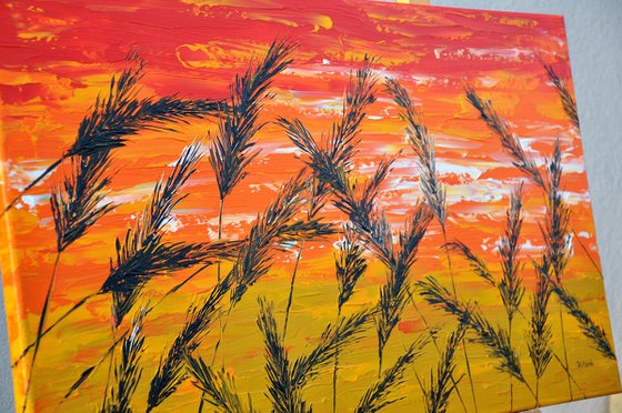 Grass in Gold 1 90x50cm