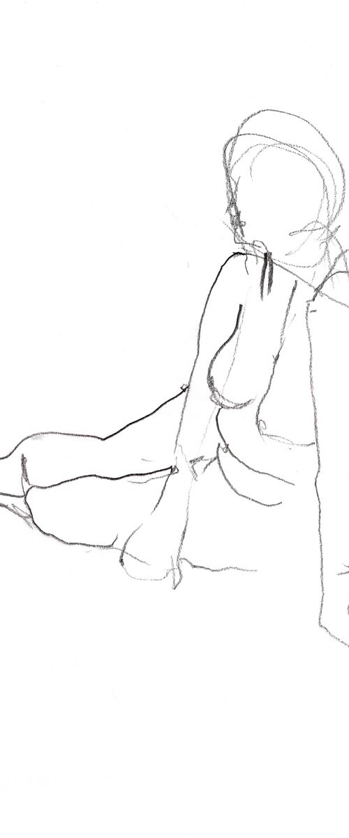 Study 11; Figure Drawing by Elizabeth Anne Fox