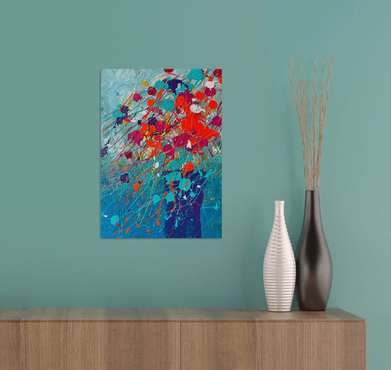 Romantic Flowers Abstract painting