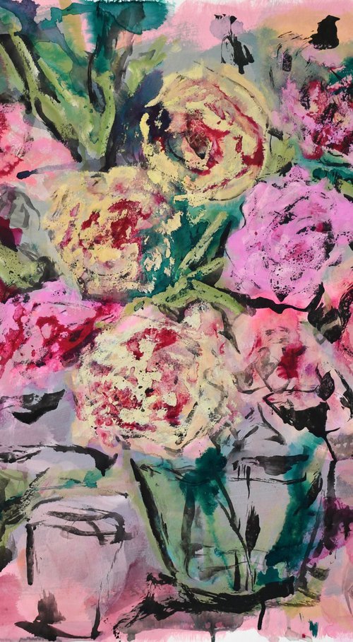 'Pink Flowers' by Kathleen Mullaniff