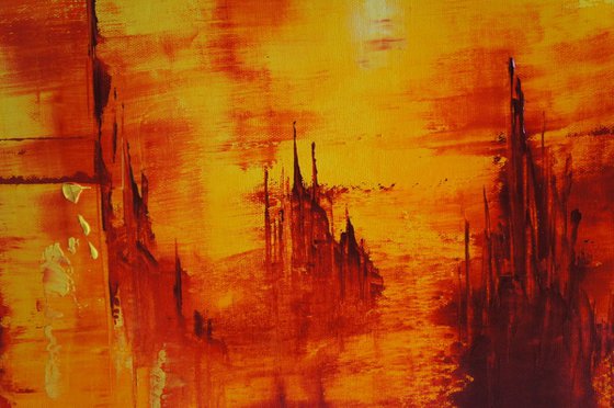 On Fire (180 x 90 cm) XXXL oil (72 x 36 inches)