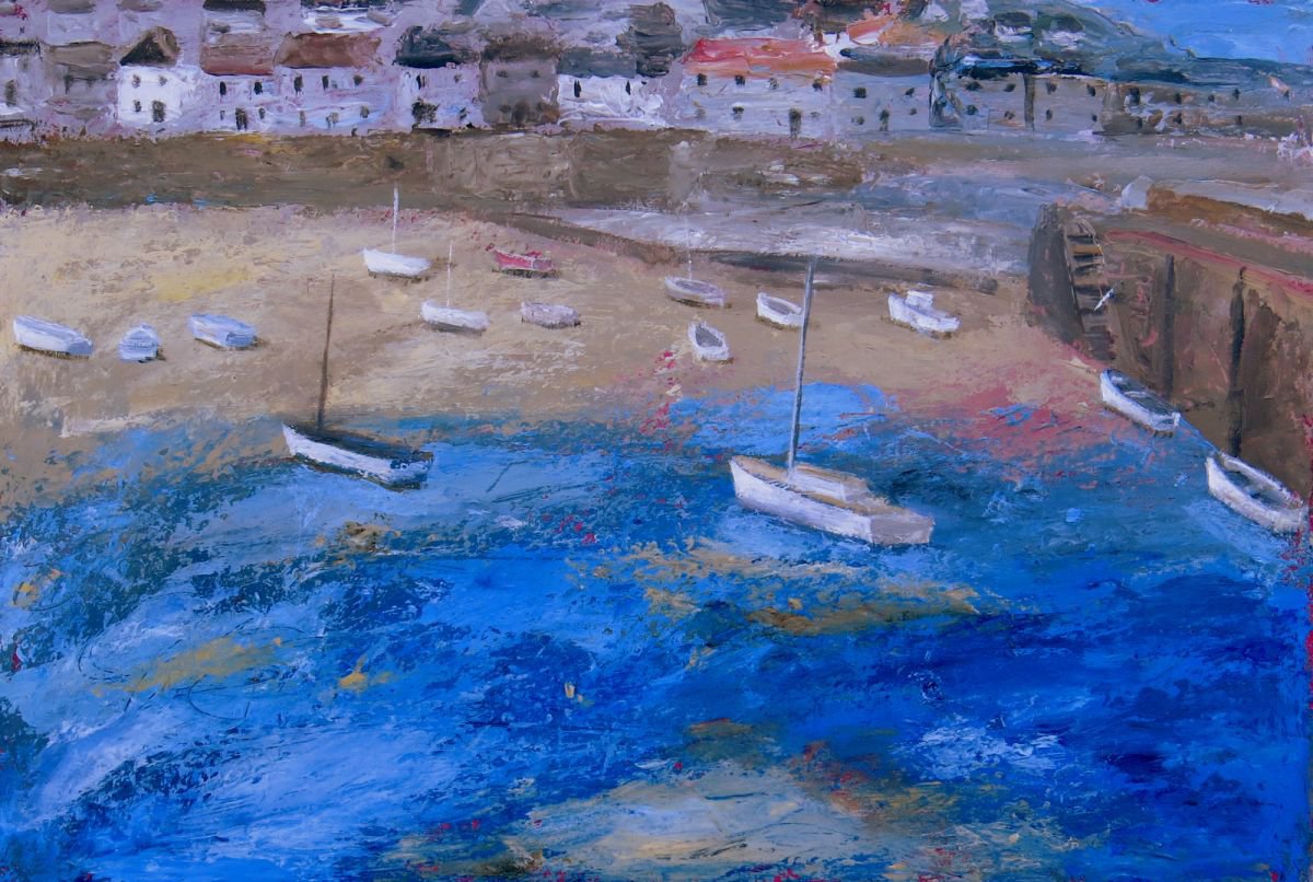 Mousehole harbour. by Tim Treagust