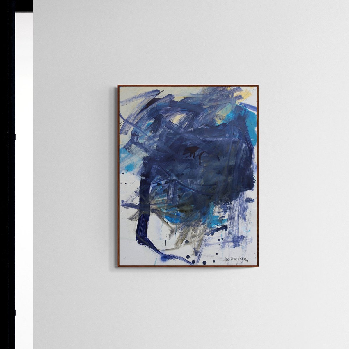 Abstract Painting By Daniela Schweinsberg, 20 X 26, Tough Times Iii, Original Artwork