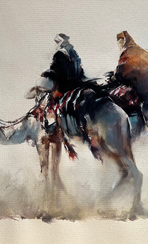 "Desert Caravan: The Resilient Spirit" by Alisher Matchanov