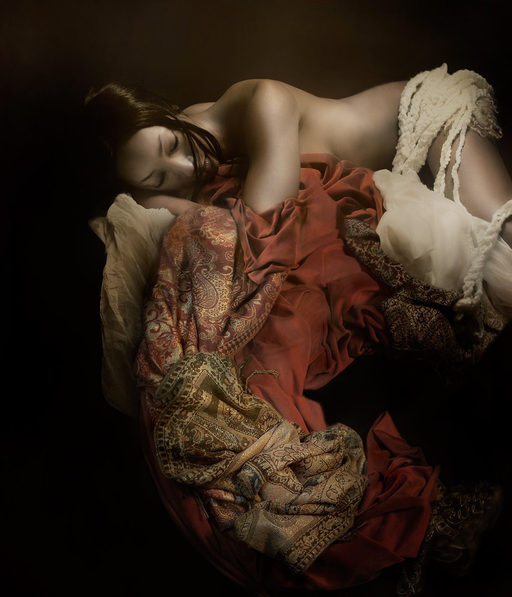 Expressive Portrait Photograph By Mariska Karto, 16 X 18", Magic Of Sleep, Original Artwork