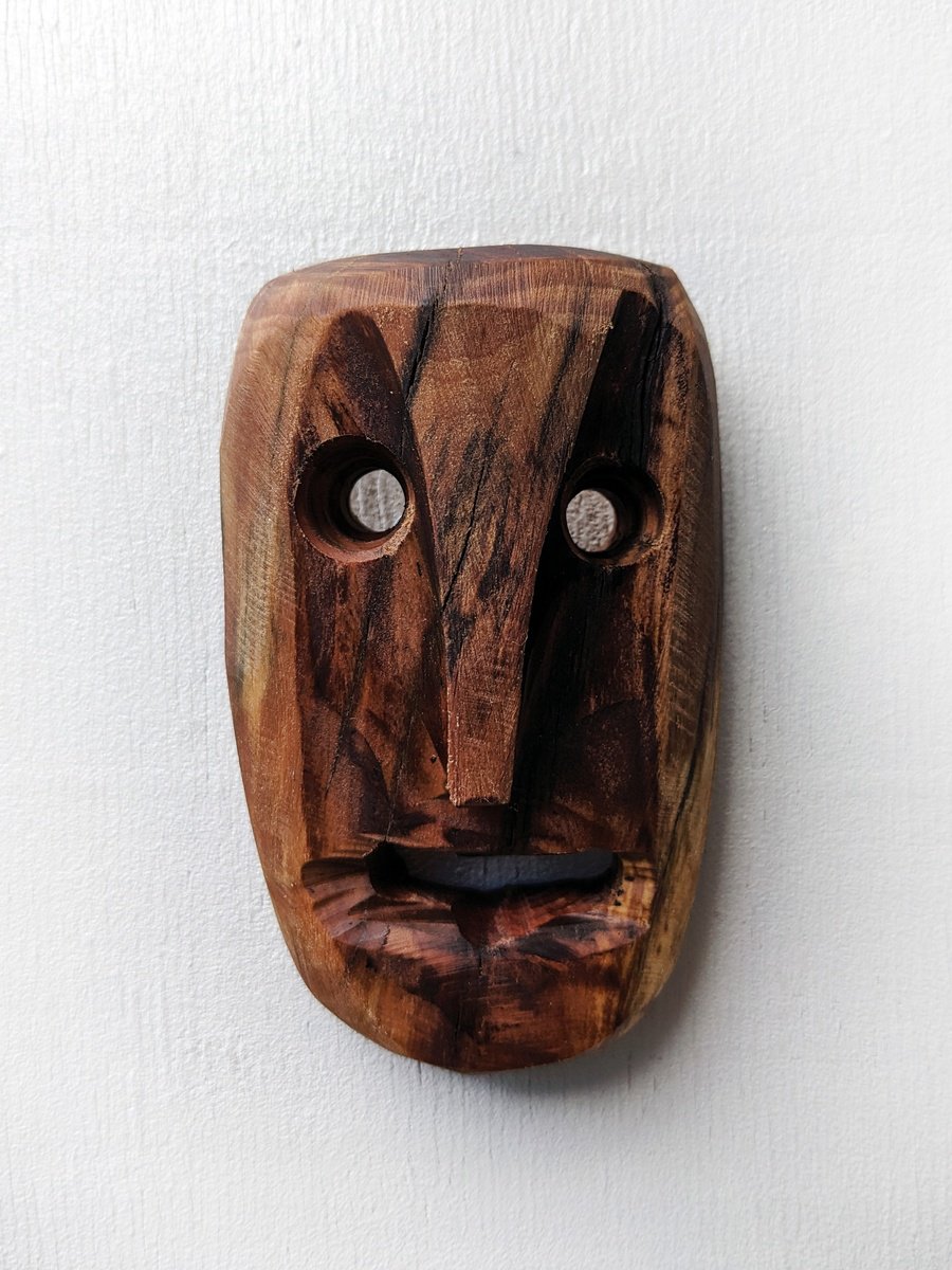 Cherry wooden mask by Ulugbek Doschanov