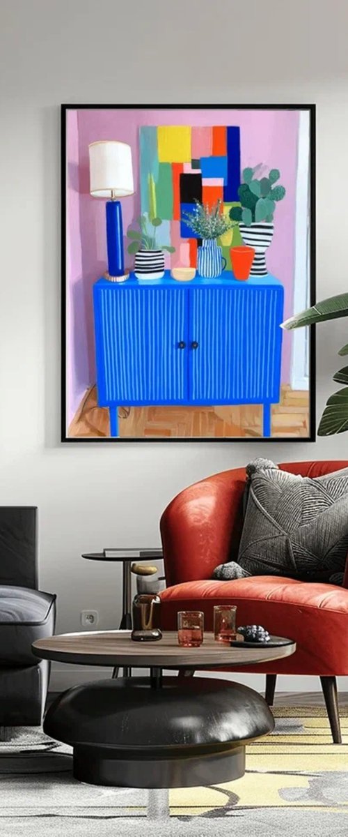 Bright Blue Sideboard by Sasha Robinson