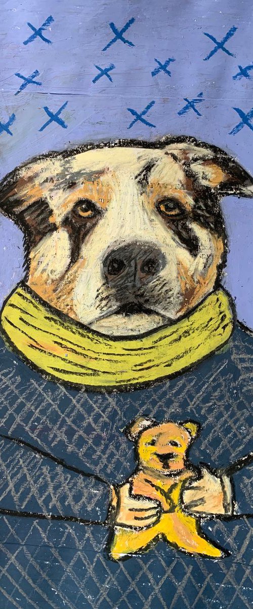 Dog with toy by Pavel Kuragin