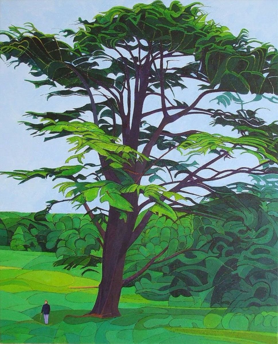 Tree with Standing Figure by David C Watmough