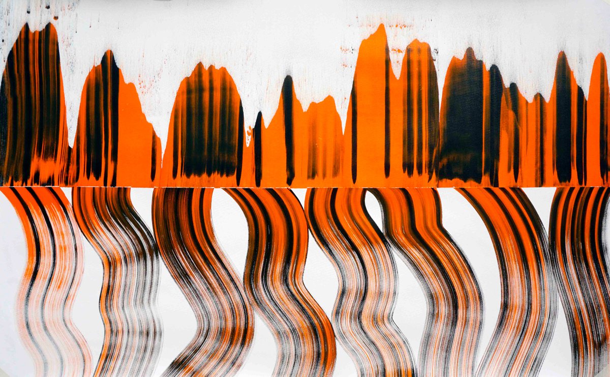 Abstract Acrylic Painting By Sumit Mehndiratta, 60 X 36", Composition No. 168, Original Artwork