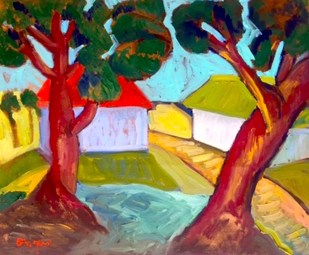 Landscape with Houses by Angus MacDonald