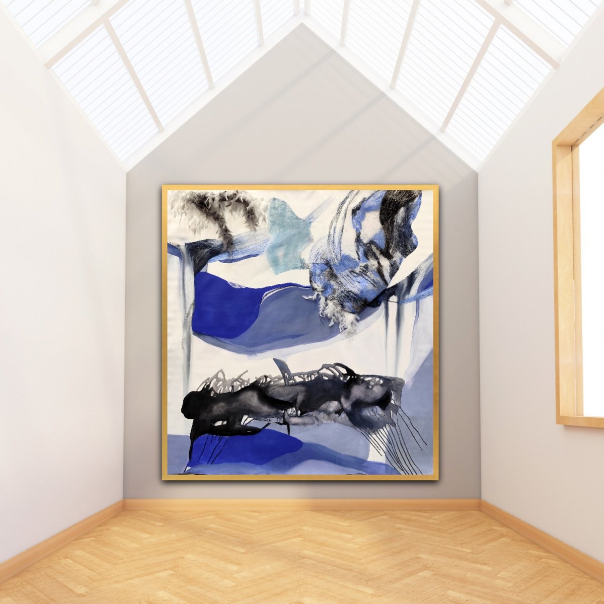 Organic Abstract Painting By Gugi Goo, 63 X 63, U Beogradu..., Original Artwork