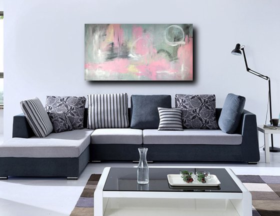 abstract-large-painting 150x80 cm-large wall art abstract landscape title : abstract-c276