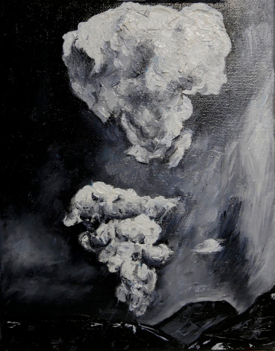 Expressive Landscape Oil Painting By Lionel Le Jeune, 7 X 9", Hiroshima, Original Artwork