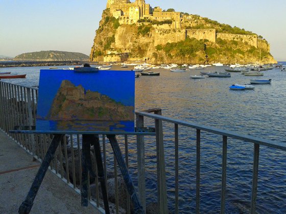 Aragonese Castle at sunset