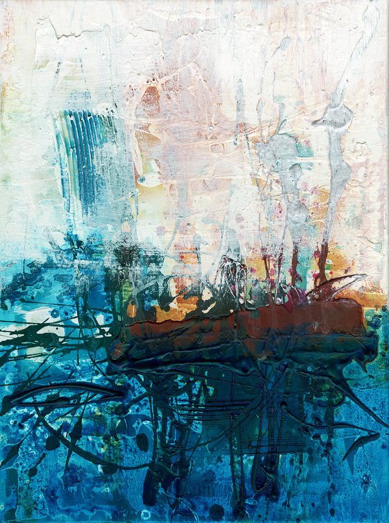 The Magic Beyond  - 2 Textural Abstract Paintings by Kathy Morton Stanion