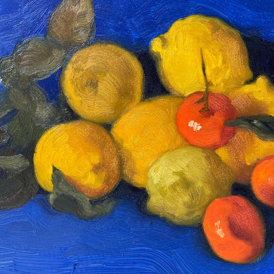 Still life with lemons and tangerines