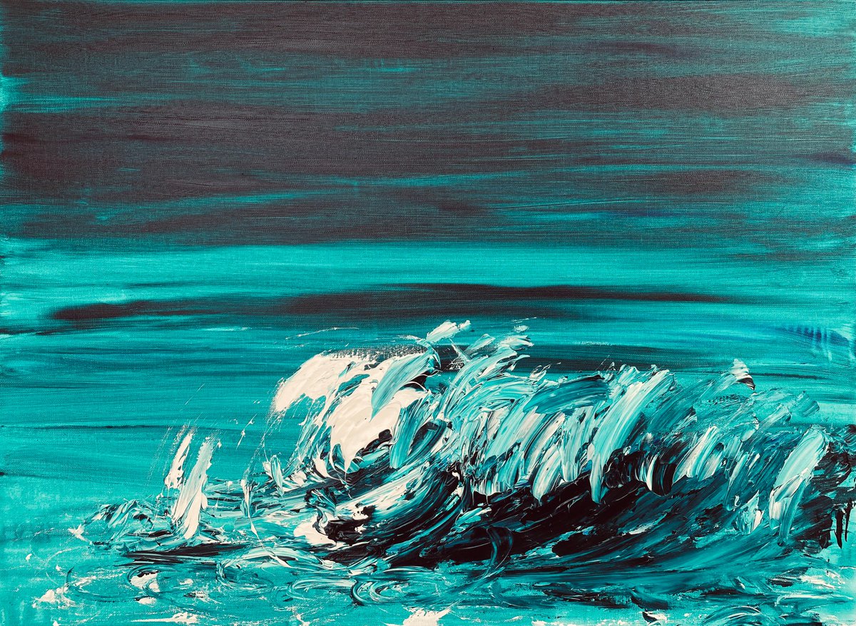 Stormy Waters - Ocean Wave by Annette Spinks