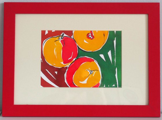 Apples - watercolor framed