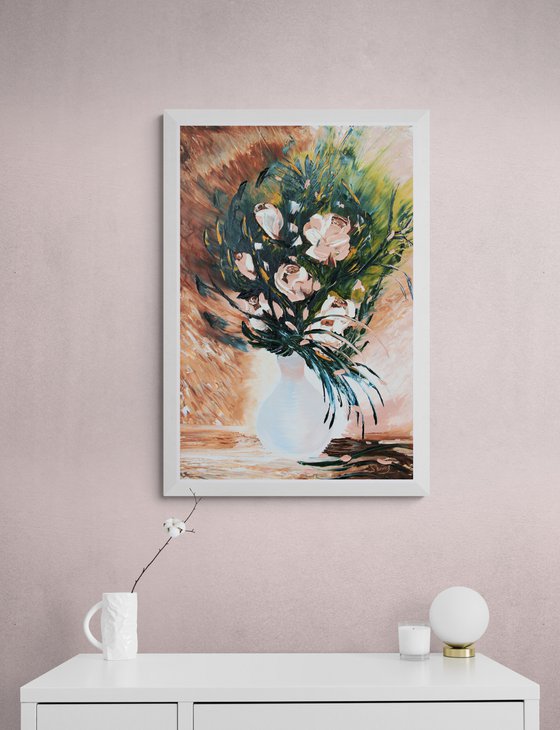 Rose on canvas Painting new zealand art