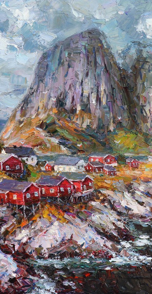 "Evening city of Norway " by Evgeny Chernyakovsky