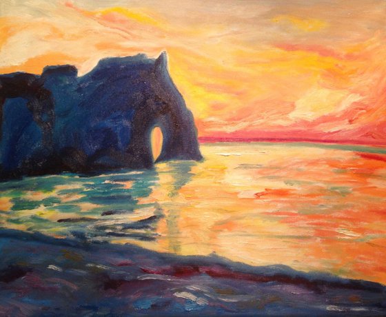 Sunset inspired by Monet