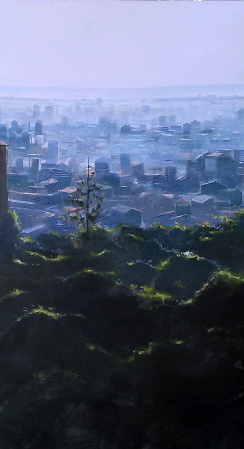 BURGOS 2016, large painting 116x89 by Rafael Carrascal