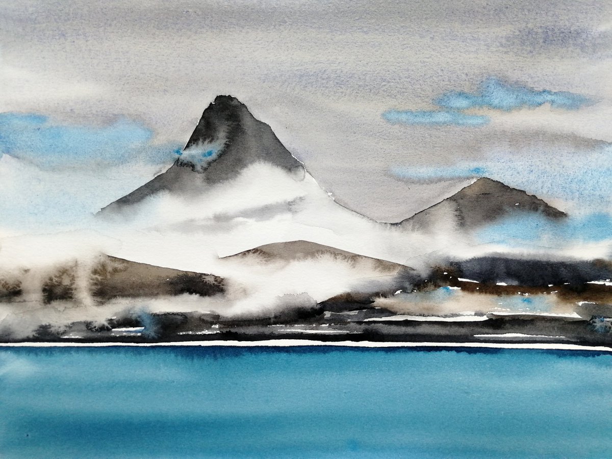 Mountain landscape painting by Marina Zhukova