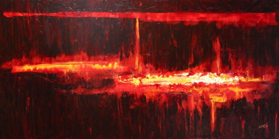 Burning Flames 24"x 48"