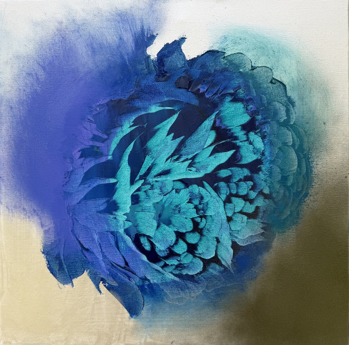 Expressive Oil Painting , Ether By Ludmila Budanov, 20 X 20, Artwork For Sale On Artfinder