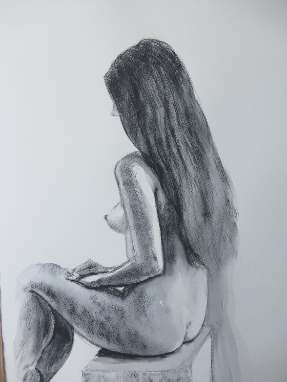 Seated female nude