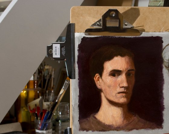 modern portrait from life model
