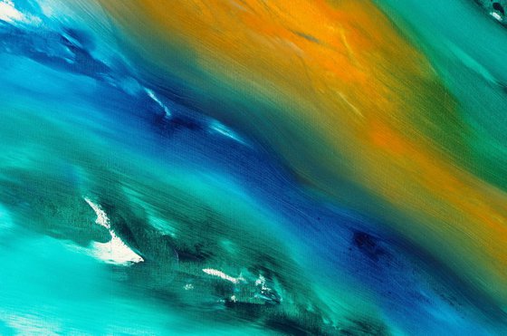 Life's flux II, the series, 100x70 cm, Deep edge, LARGE XL, Original abstract painting, oil on canvas