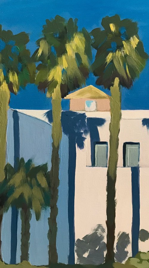 Midi blanc, ciel cobalt. by Sophie HORS