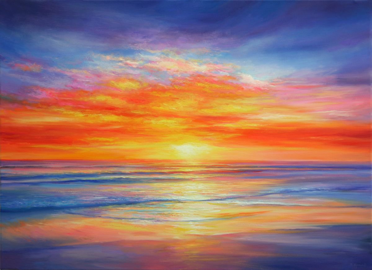 Sunset Beauty - Original large painting | Artfinder