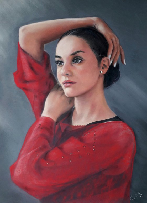 WOMAN IN RED
