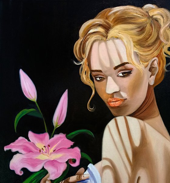Portrait with lily