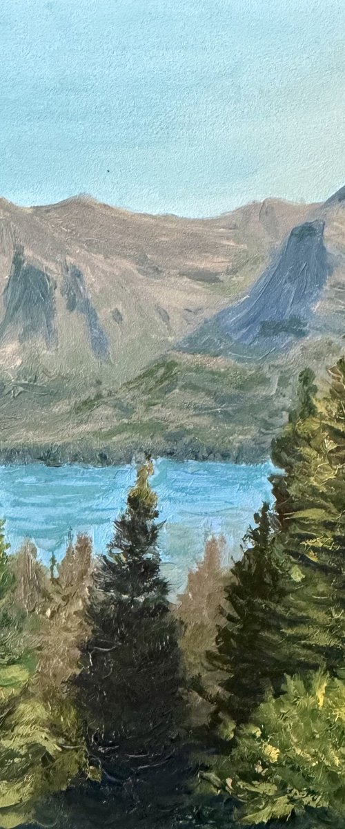 Glacier National Park in Montana USA oil painting by Kateryna Boykov