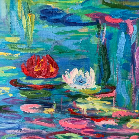 "Blooming pond in Giverny"