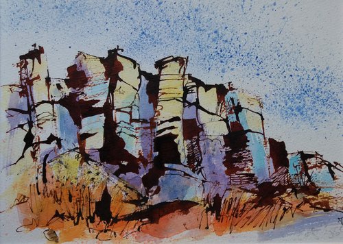 Stanage crags, Peak District by Jean  Luce