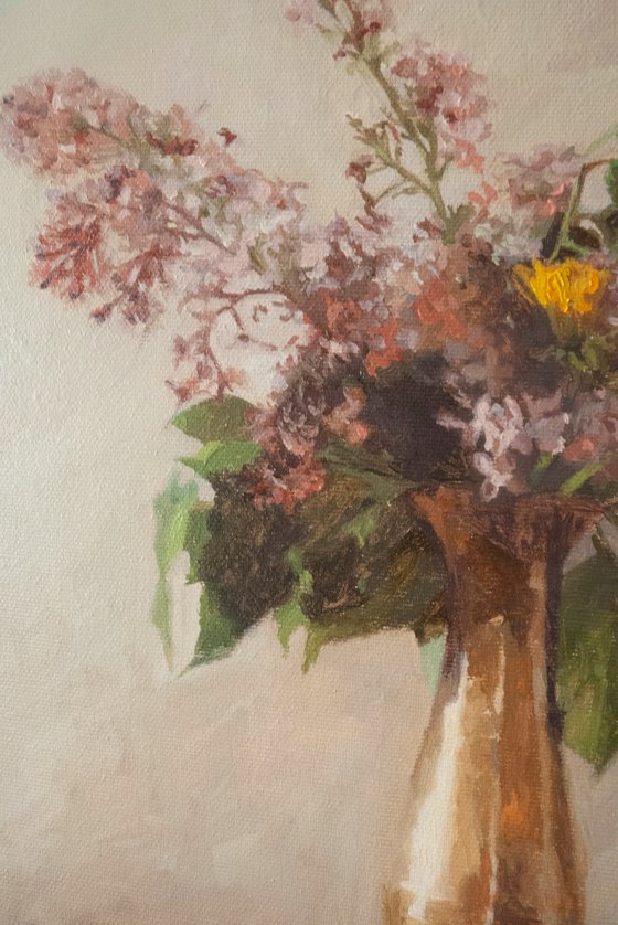 Lilac and dandelion