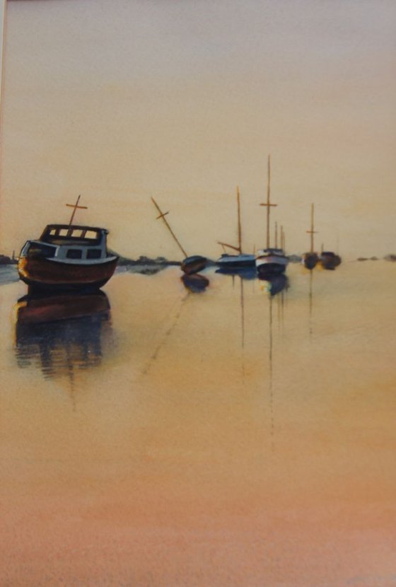 Boats at sunrise