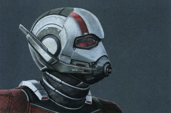 Original pastel drawing "Ant-Man"