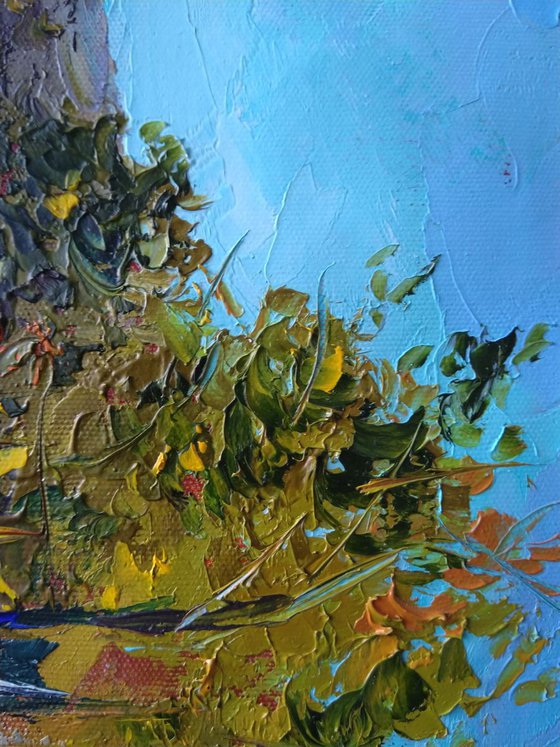 Landscape(30x50cm, oil painting, paper)