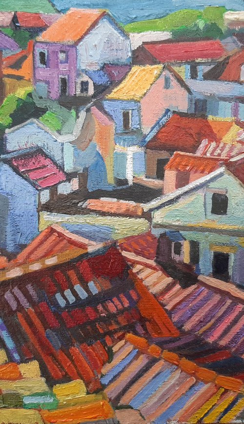 Village roofs by Maja Đokić Mihajlović
