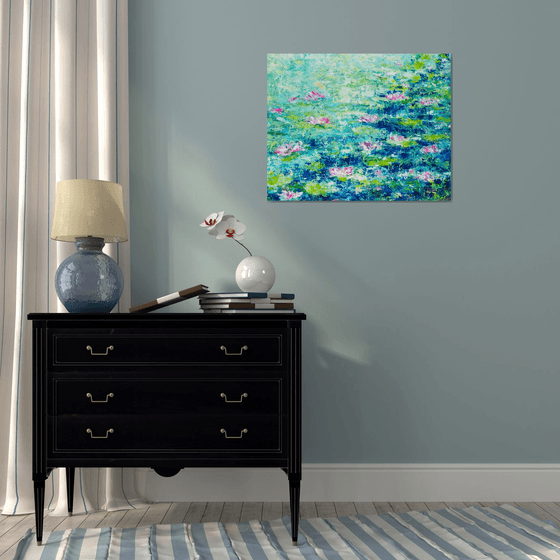 Water Lilies Pond Painting